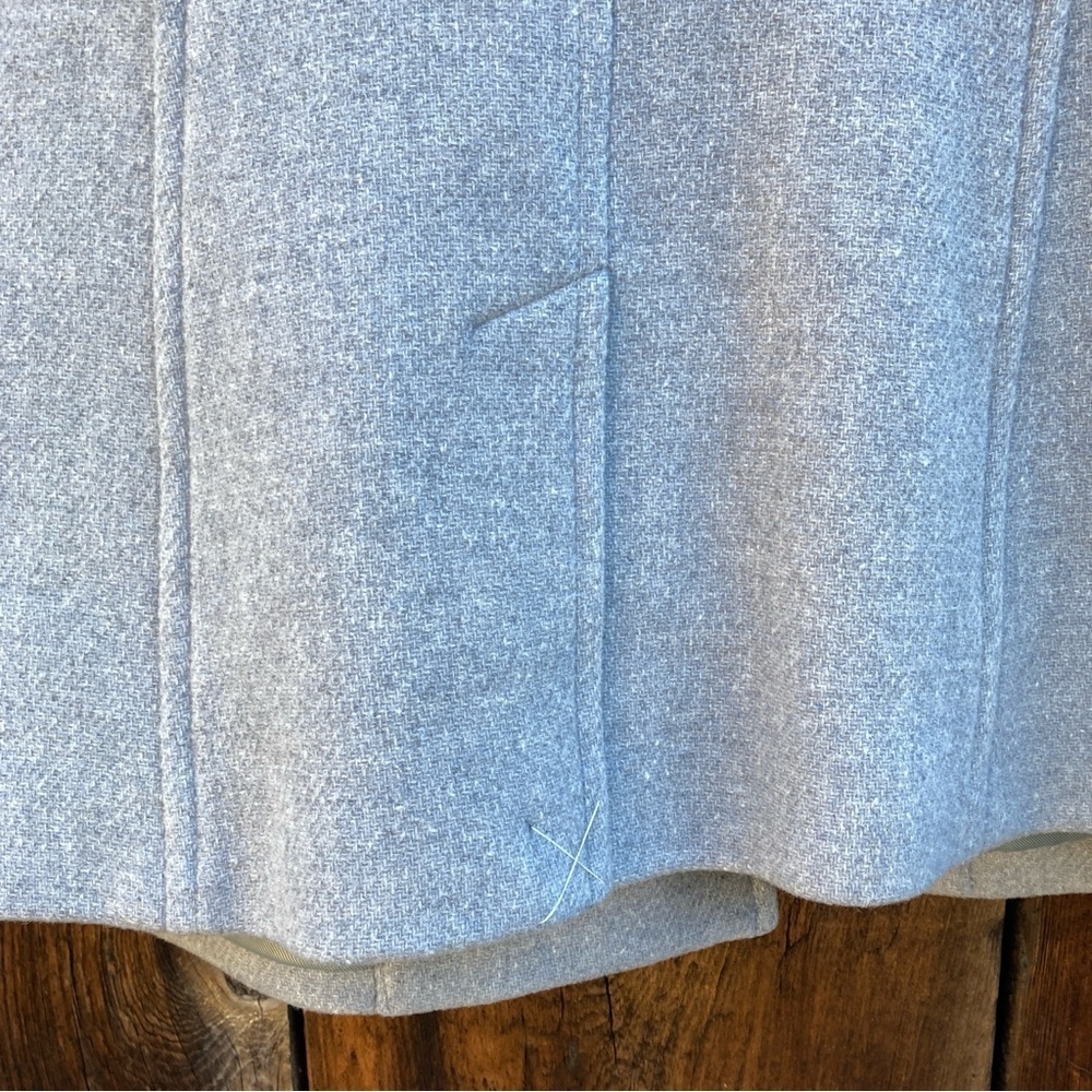 NWT Talbots light Grey Womens Double Breasted Pea Coat size 8 medium - Picture 10 of 14